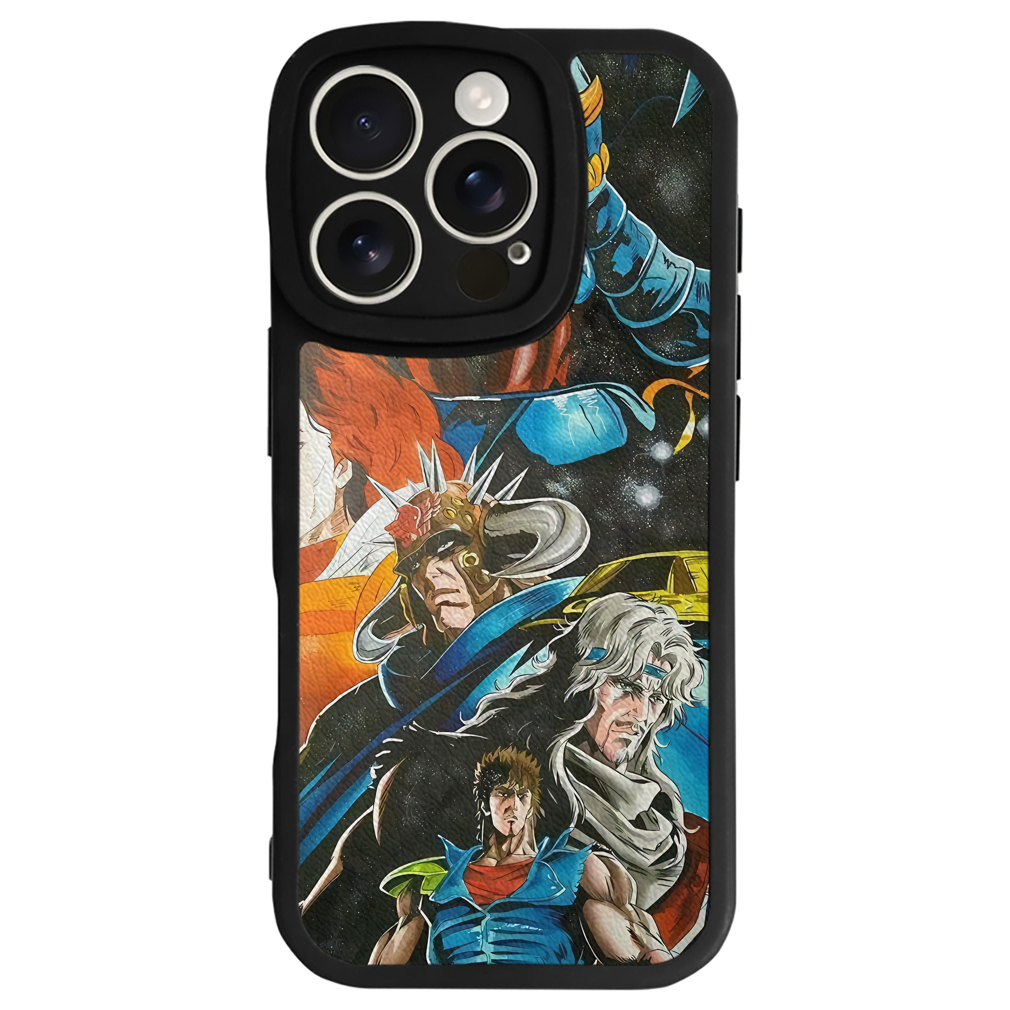 （画像用） 北斗の拳 Fist of the North Star 【iPhone 16シリーズ対応】シリコンスマホケース（レザー調） 材質：シリコン